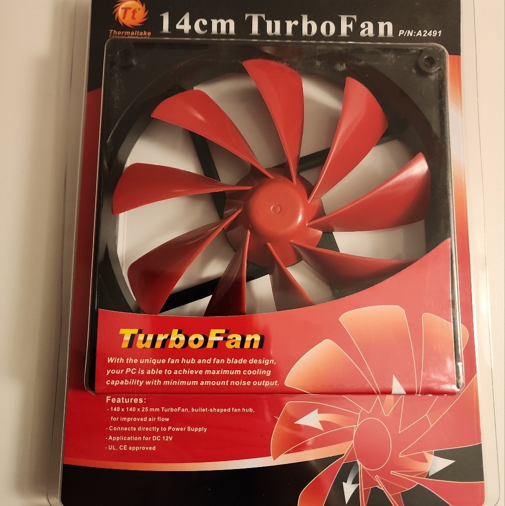 Thermaltake A2491 14 cm Computer Fan DC12V 0.30A Case Cooling Fan. New